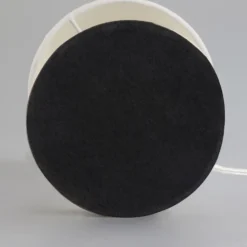 Juego de 2 lámparas de sobremesa Hanno en textil blanco