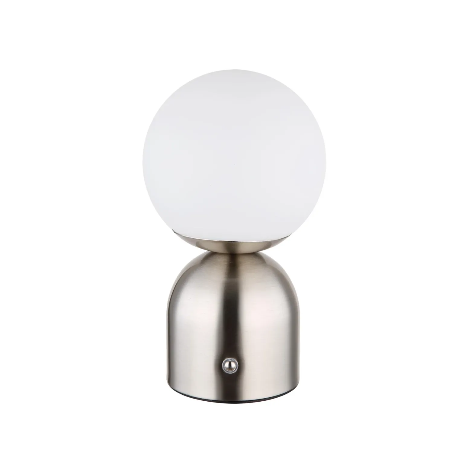 Julsy lámpara de mesa LED recargable, color níquel, altura 21 cm, CCT