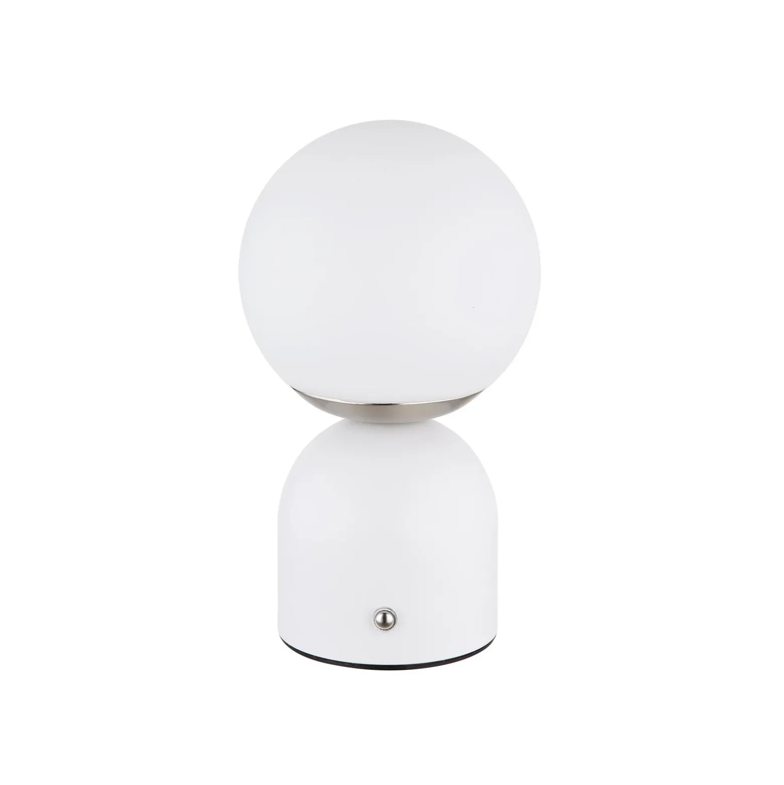 Julsy lámpara de mesa LED recargable, blanca, altura 21 cm, metal, CCT