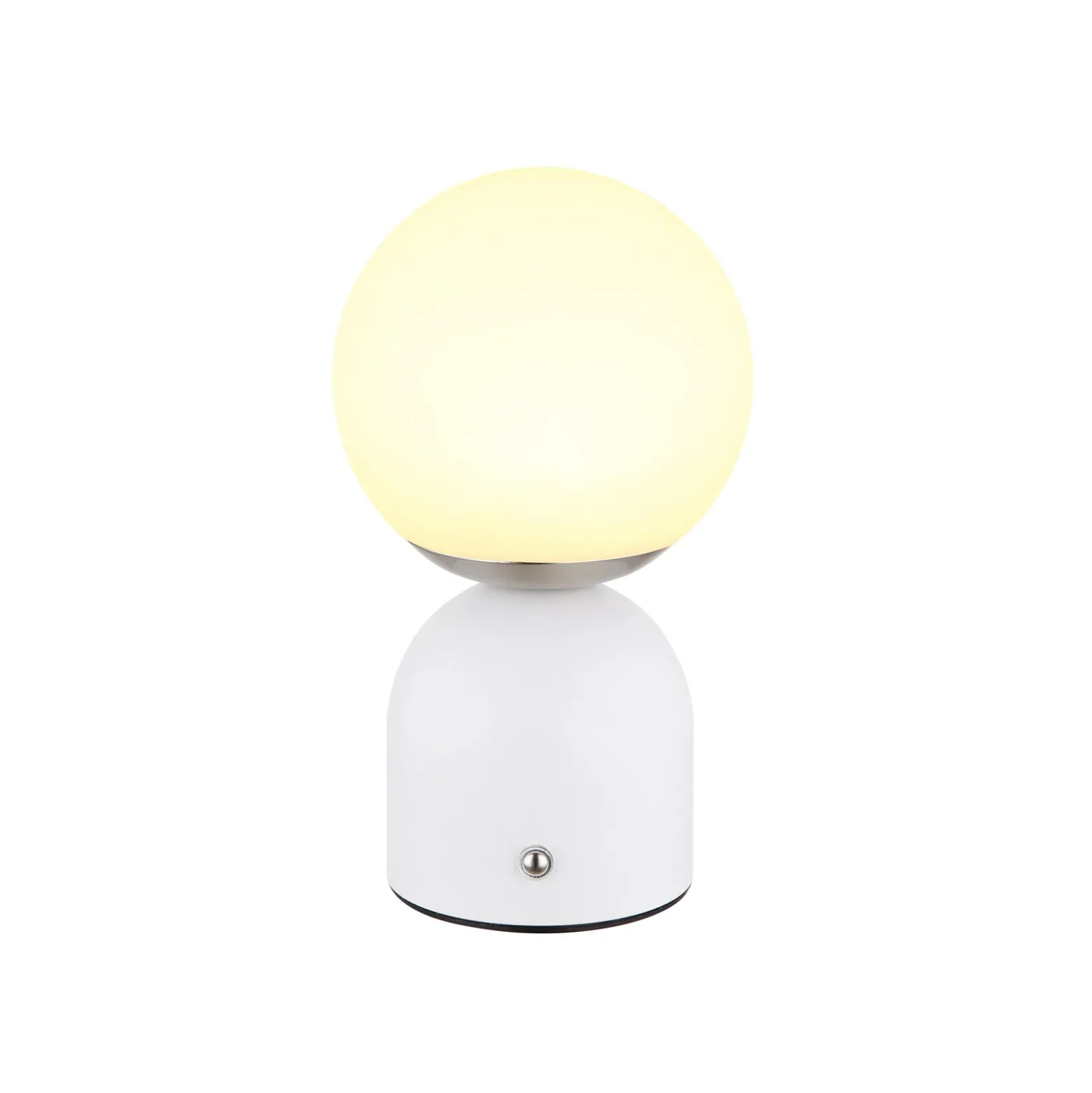 Julsy lámpara de mesa LED recargable, blanca, altura 21 cm, metal, CCT