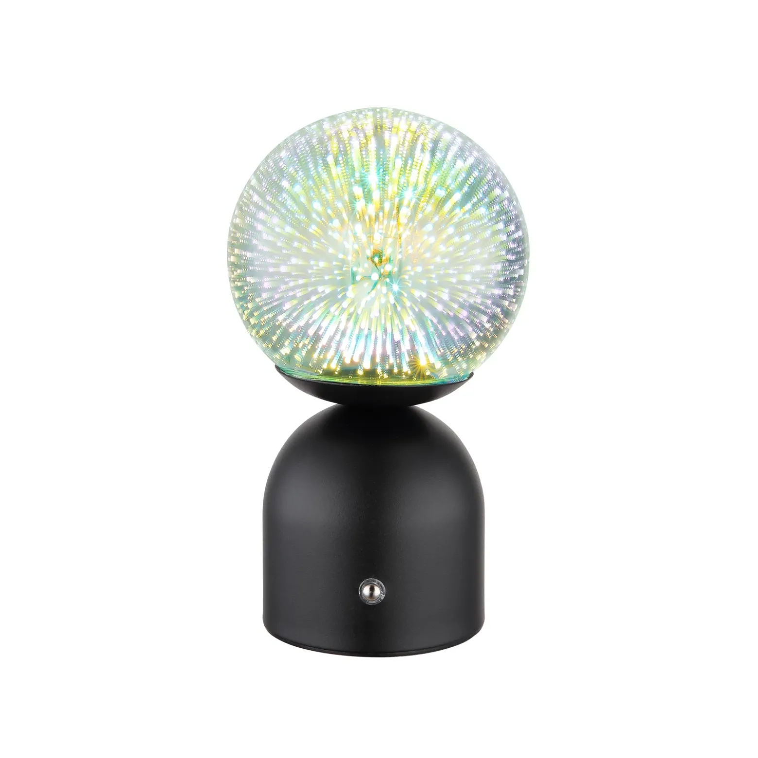 Julsy lámpara de mesa LED recargable, negra, 3D, altura 21 cm, CCT
