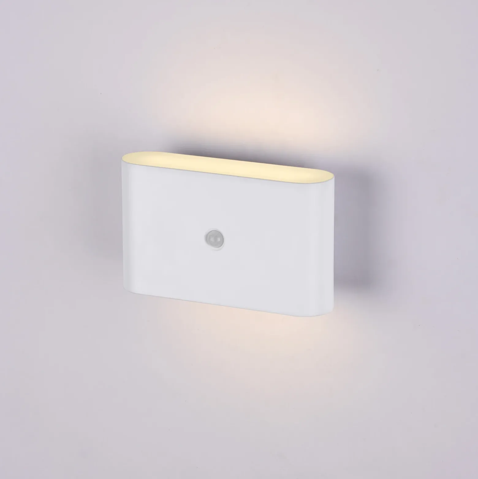 JUST LIGHT. aplique de pared LED recargable Ziddy, blanca, sensor 3000 K