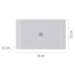 JUST LIGHT. aplique de pared LED recargable Ziddy, blanca, sensor 3000 K