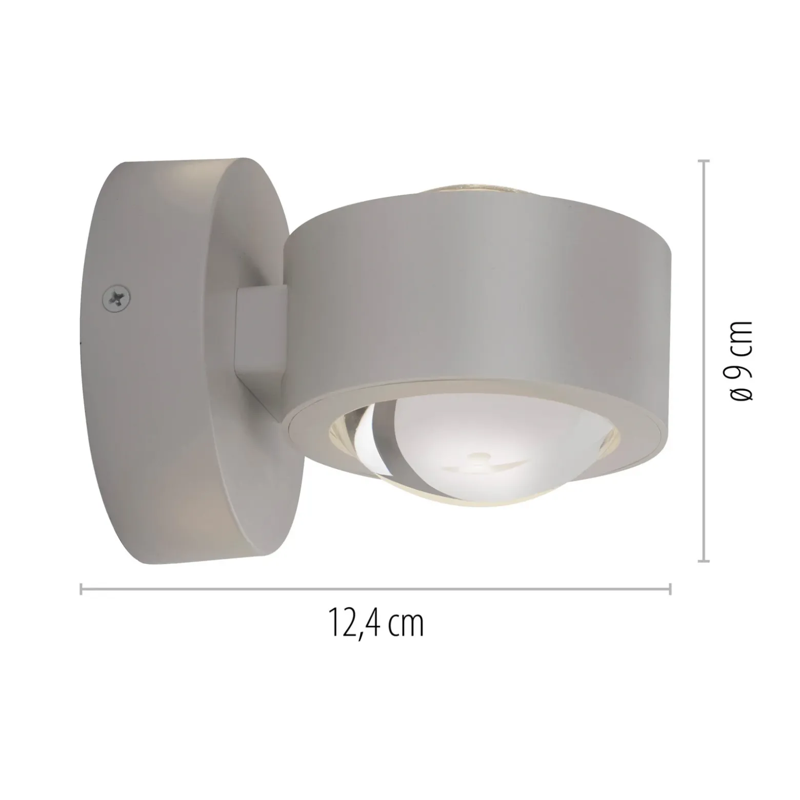 JUST LIGHT. Aplique de pared recargable LED Chia, arena, hierro, 3000 K