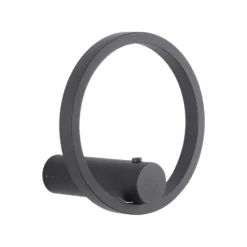 JUST LIGHT. Aplique de pared recargable LED Archie, negra, 3000 K