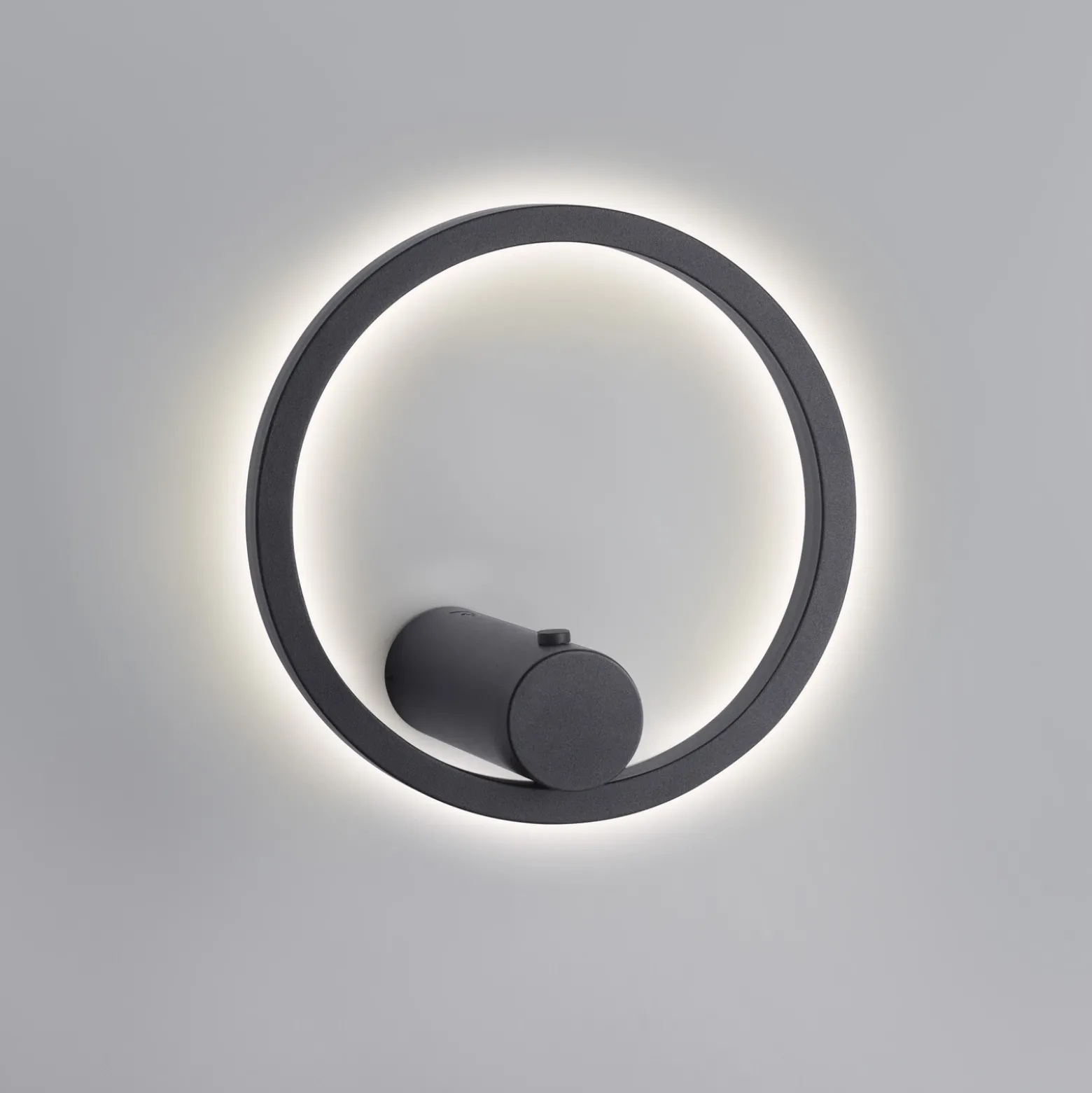JUST LIGHT. Aplique de pared recargable LED Archie, negra, 3000 K