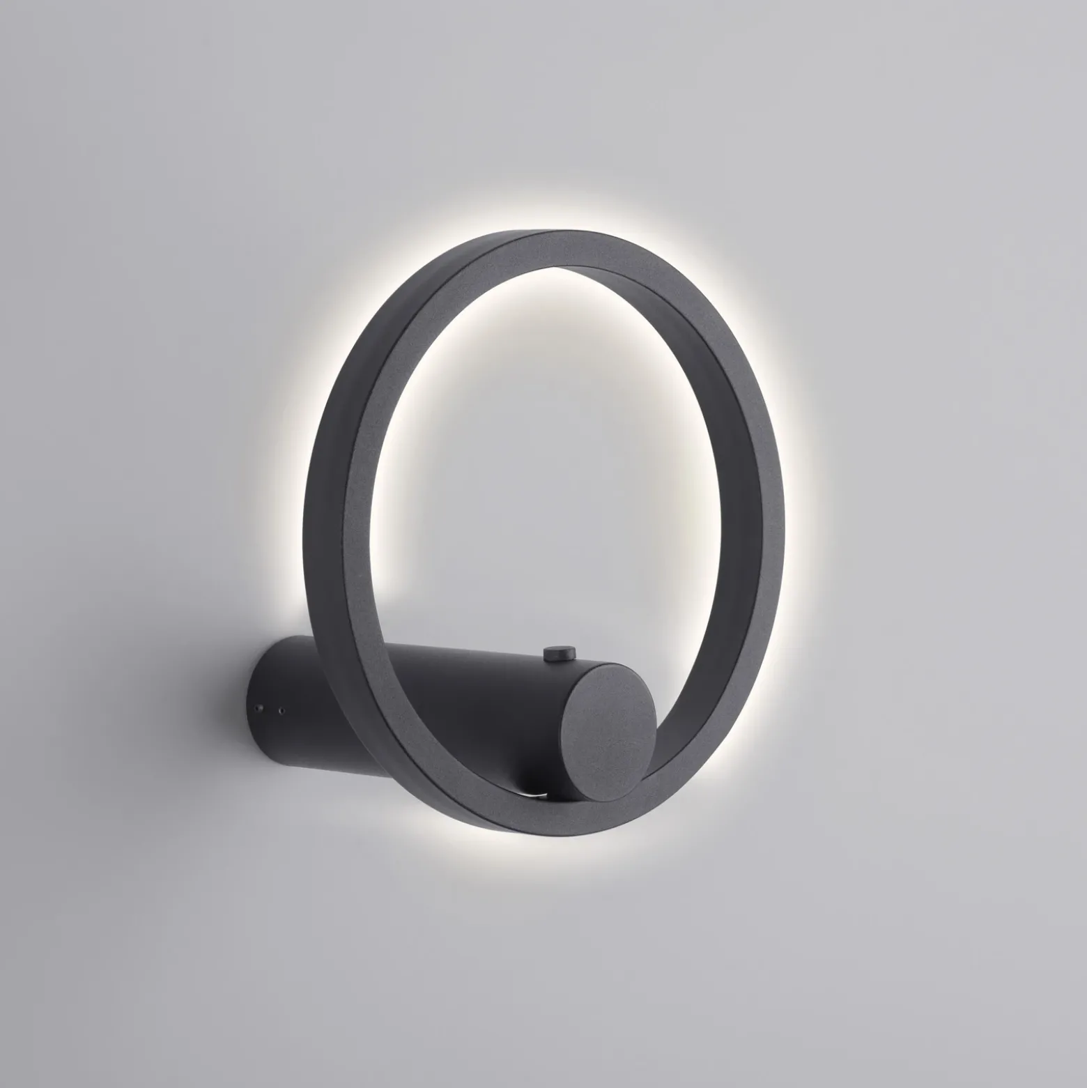 JUST LIGHT. Aplique de pared recargable LED Archie, negra, 3000 K