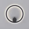 JUST LIGHT. Aplique de pared recargable LED Archie, negra, 3000 K