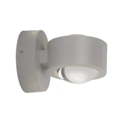 JUST LIGHT. Aplique de pared recargable LED Chia, arena, hierro, 3000 K