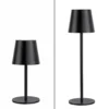 JUST LIGHT. Euria lámpara de mesa LED recargable, negro, hierro IP54
