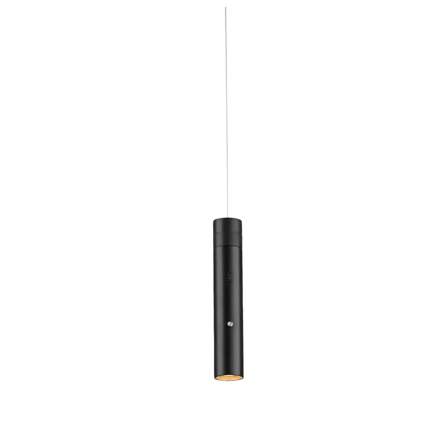 JUST LIGHT. Lámpara colgante LED recargable Attach, negro, hierro