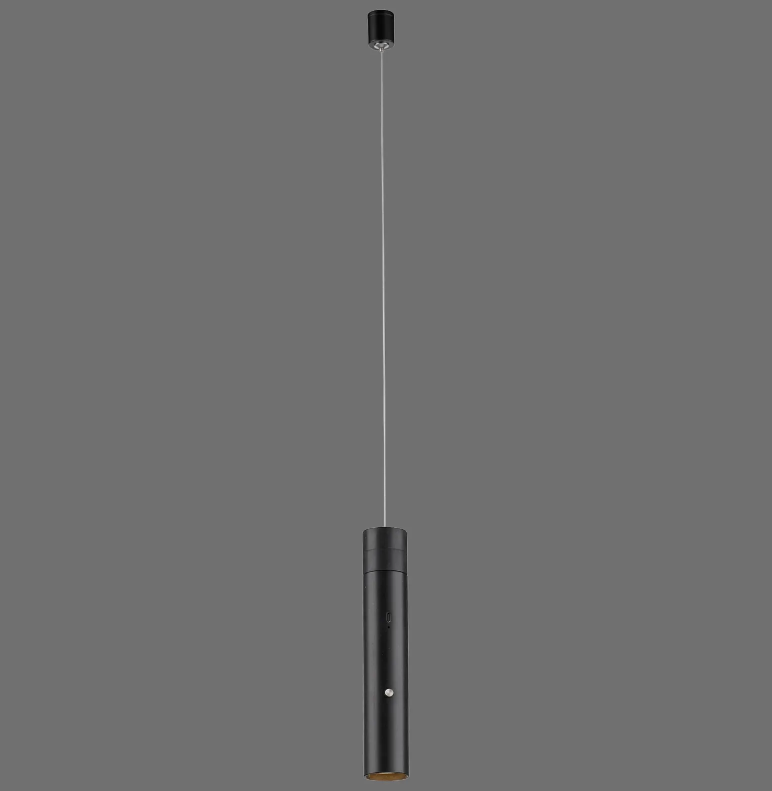 JUST LIGHT. Lámpara colgante LED recargable Attach, negro, hierro