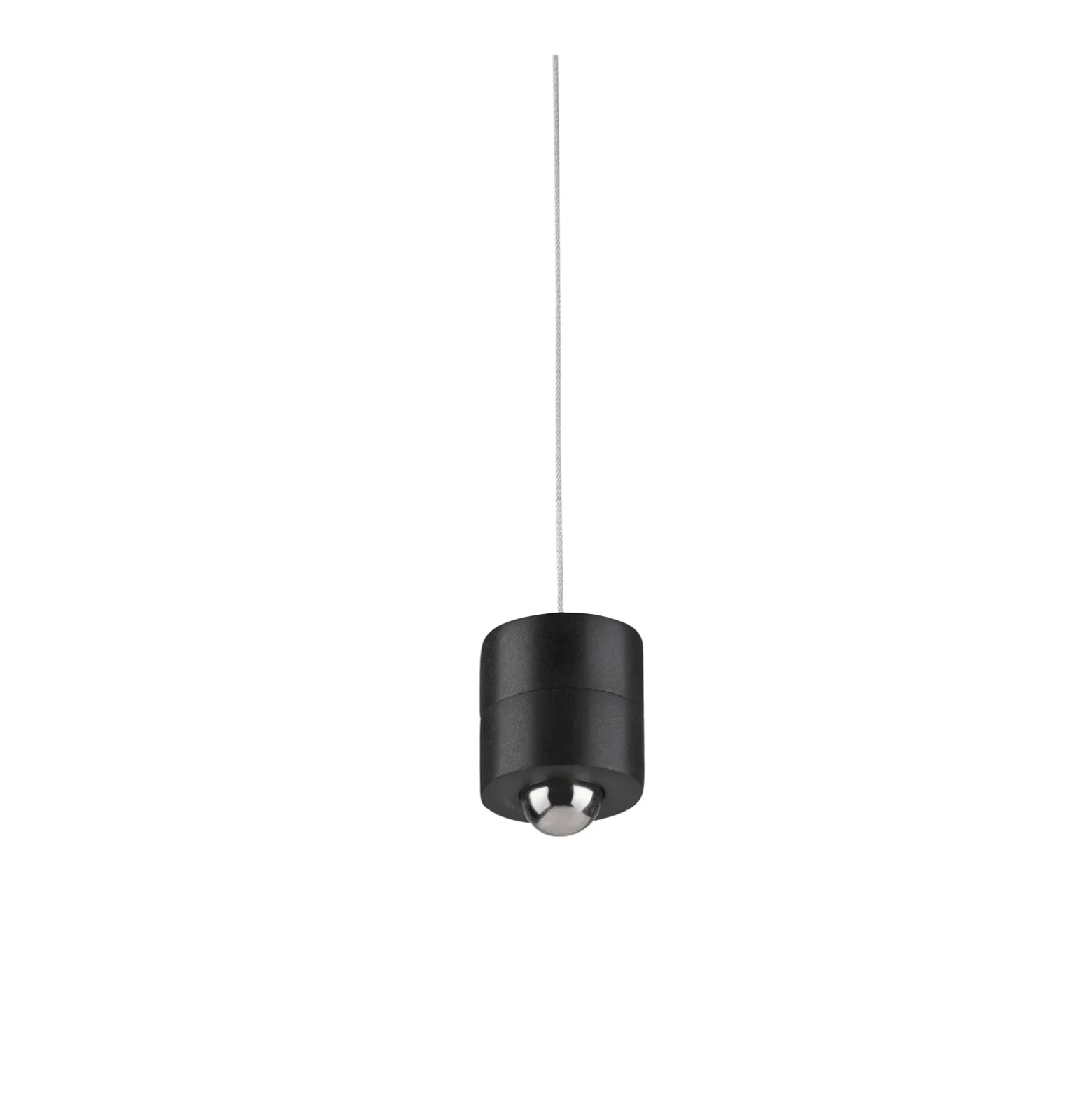 JUST LIGHT. Lámpara colgante LED recargable Attach, negro, hierro