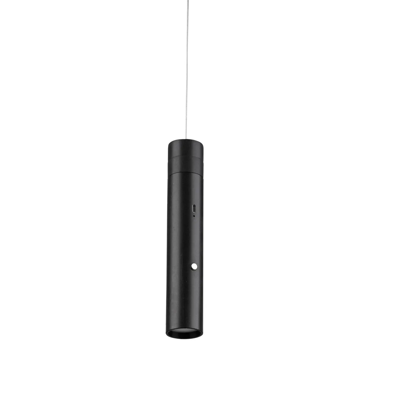 JUST LIGHT. Lámpara colgante LED recargable Attach, negro, hierro