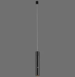 JUST LIGHT. Lámpara colgante LED recargable Attach, negro, hierro