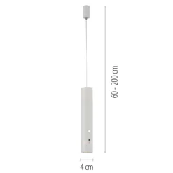 JUST LIGHT. Lámpara colgante LED recargable Attach, blanco, hierro