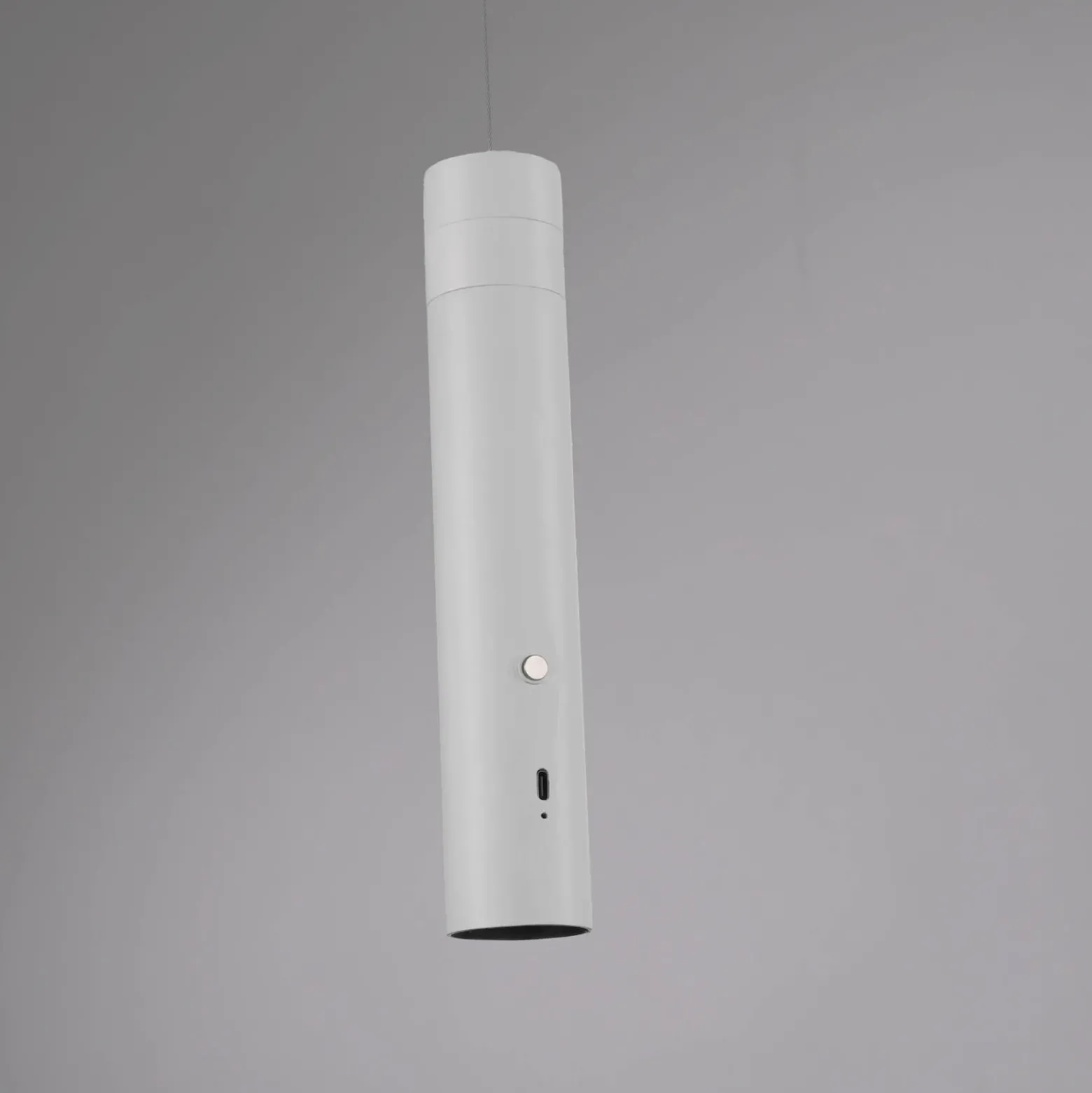 JUST LIGHT. Lámpara colgante LED recargable Attach, blanco, hierro
