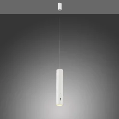 JUST LIGHT. Lámpara colgante LED recargable Attach, blanco, hierro