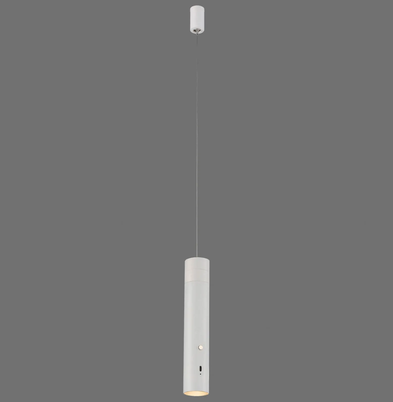 JUST LIGHT. Lámpara colgante LED recargable Attach, blanco, hierro