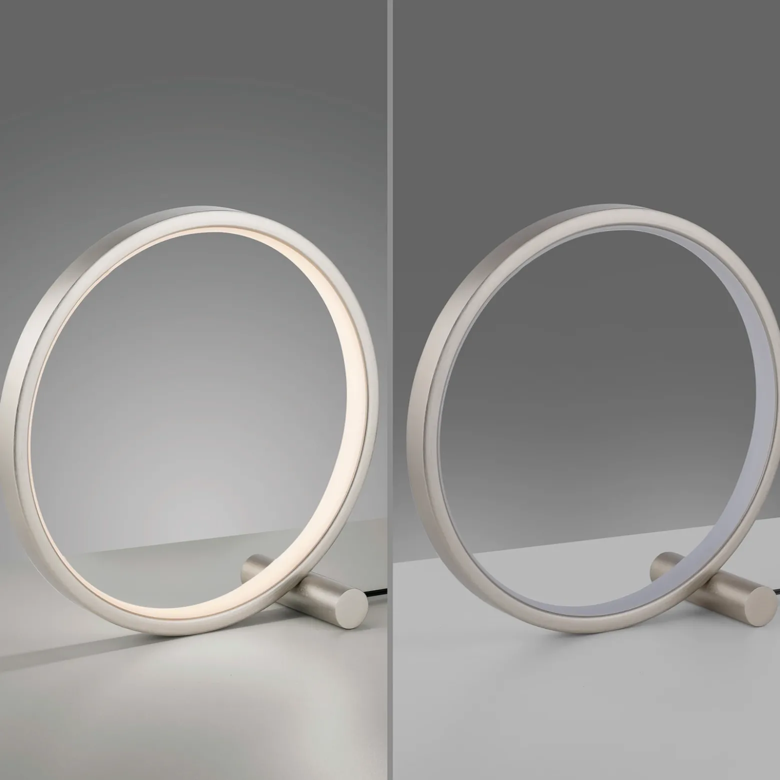 JUST LIGHT. Lámpara de mesa LED Mini Ritus, Ø 25 cm, hierro