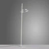 JUST LIGHT. Lámpara de pie LED Ritus plata hierro atenuable 3000 K