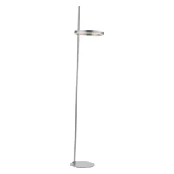 JUST LIGHT. Lámpara de pie LED Ritus plata hierro atenuable 3000 K