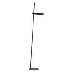 JUST LIGHT. Lámpara de pie LED Ritus negro hierro atenuador 3000 K