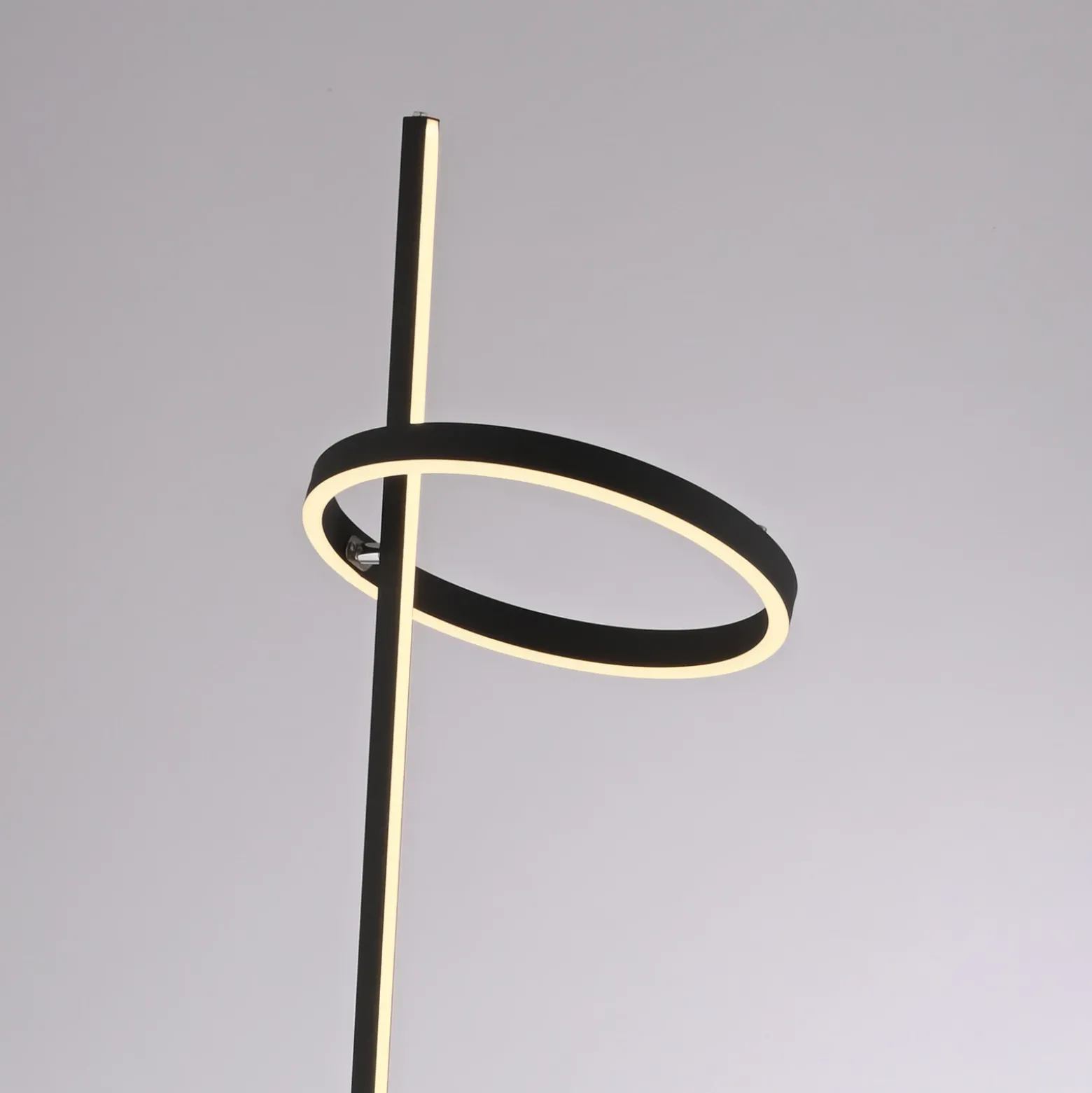 JUST LIGHT. Lámpara de pie LED Ritus negro hierro atenuador 3000 K