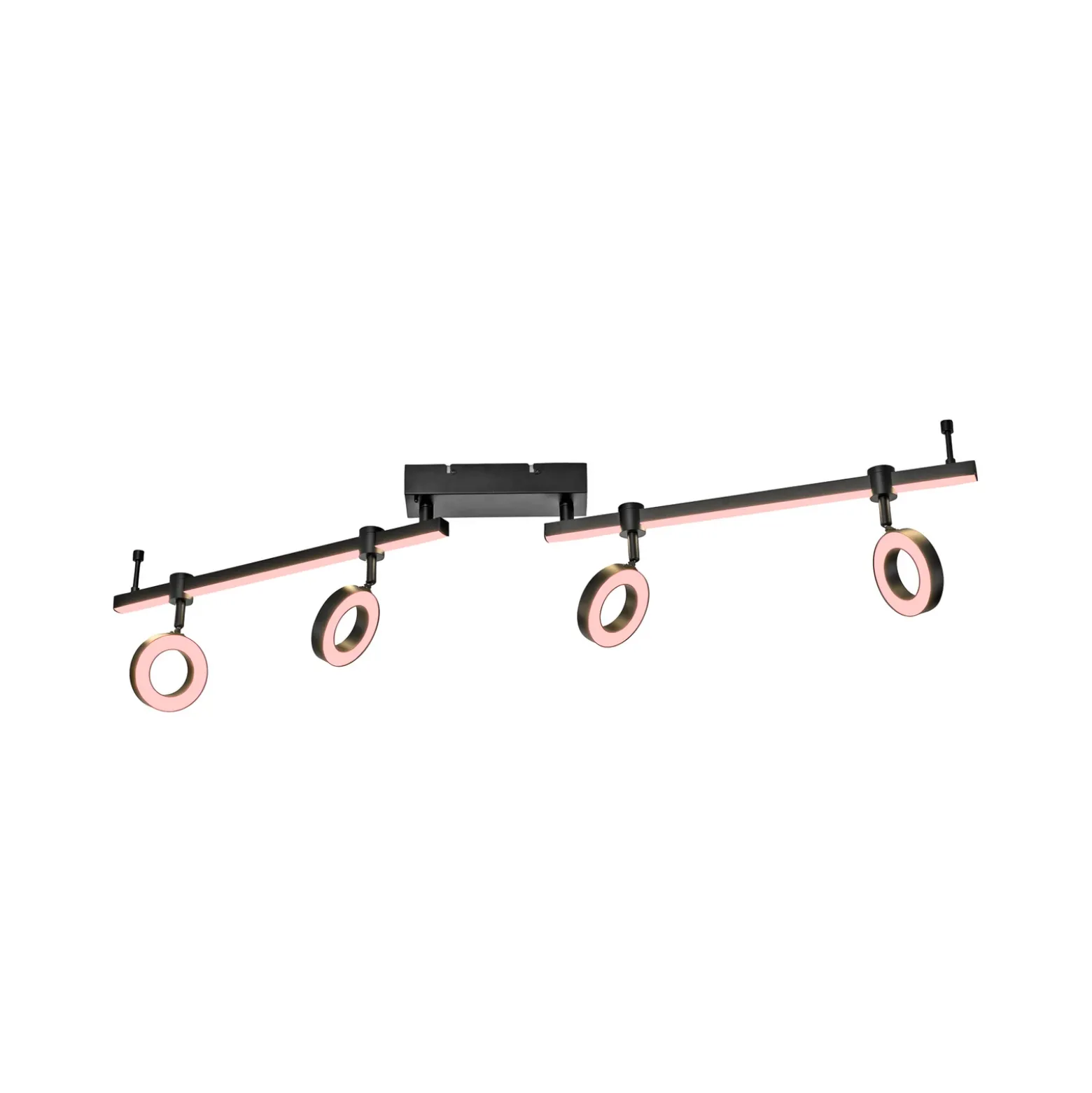 JUST LIGHT. Lámpara LED de techo LOLAsmart Bileda, 4 luces, negro