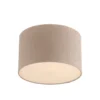 JUST LIGHT. Plafón Duro, tejido, beige