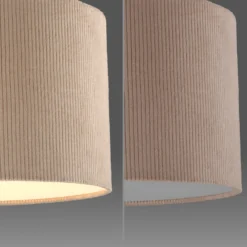 JUST LIGHT. Plafón Duro, tejido, beige