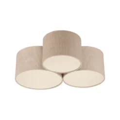 JUST LIGHT. Plafón Duro verde, textil, 3 luces