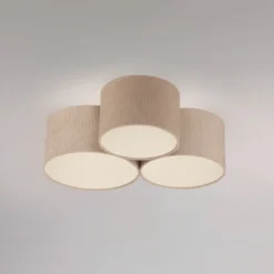 JUST LIGHT. Plafón Duro verde, textil, 3 luces