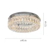 JUST LIGHT. Plafón LED Kulunka, hierro, cristal