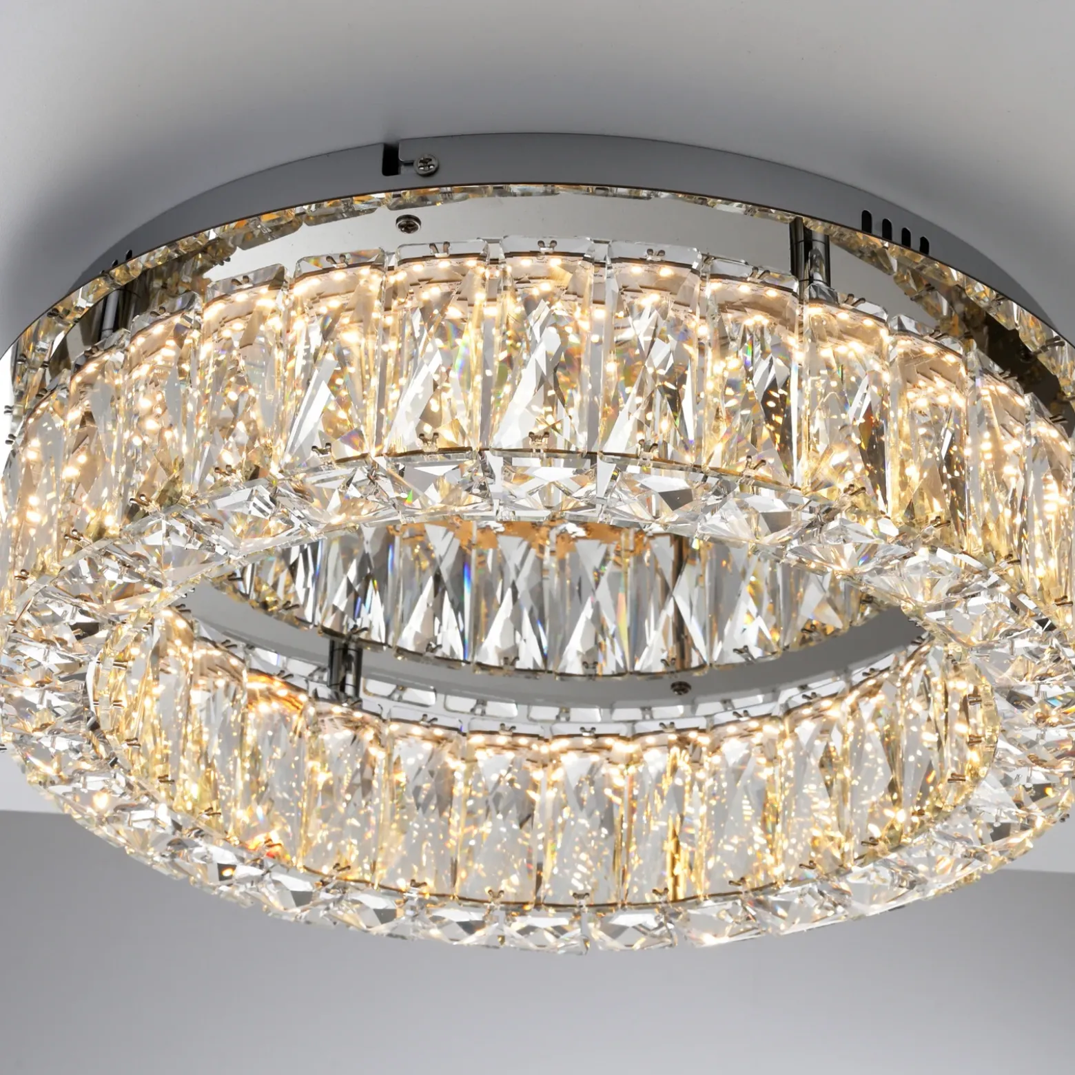 JUST LIGHT. Plafón LED Kulunka, hierro, cristal