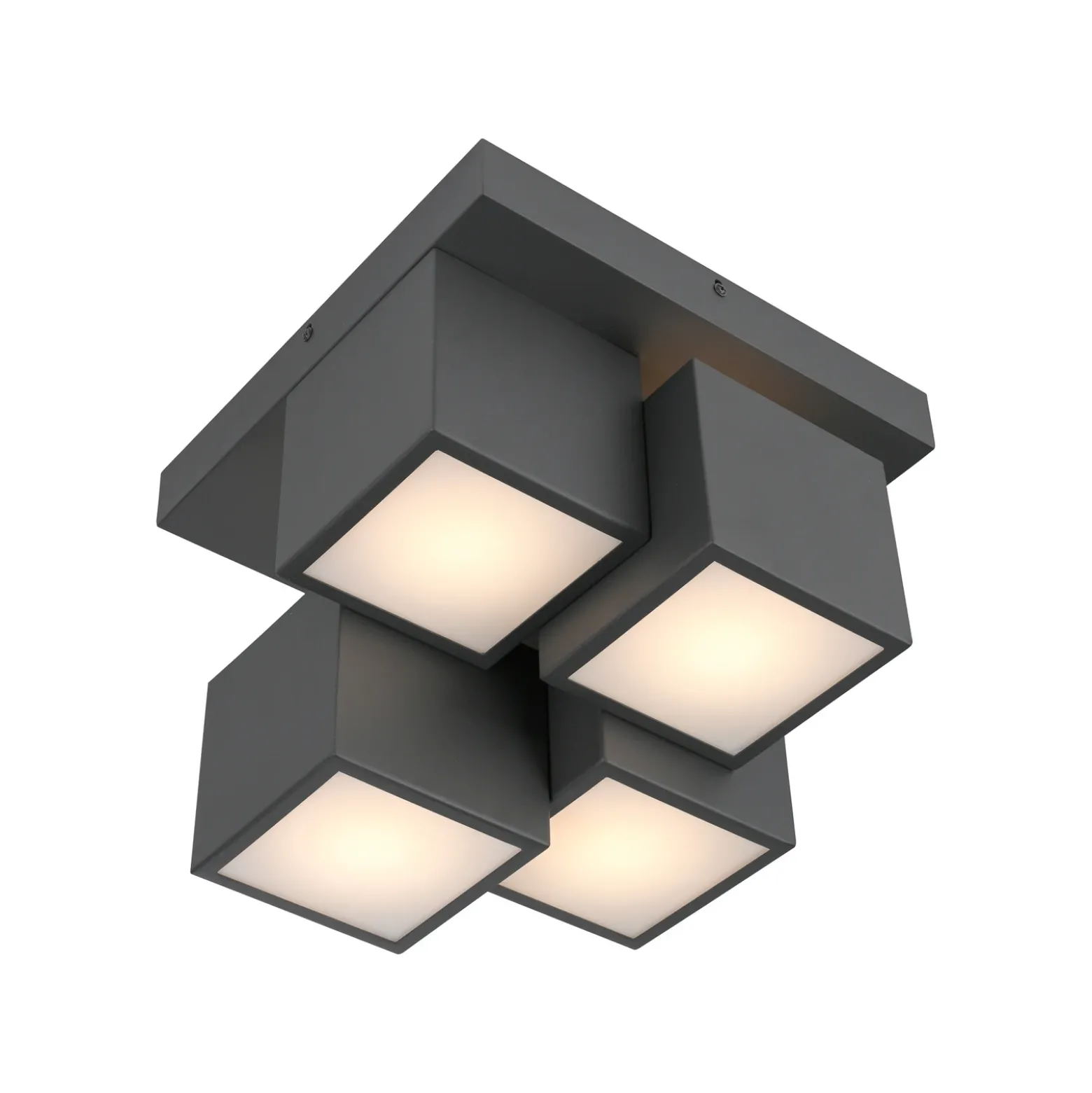 JUST LIGHT. Plafón LED Tetris, hierro, 3000 K, negro