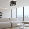 JUST LIGHT. Plafón LED Tetris, hierro, 3000 K, negro