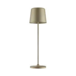 Kaami lámpara de mesa LED recargable, atenuable oro mate