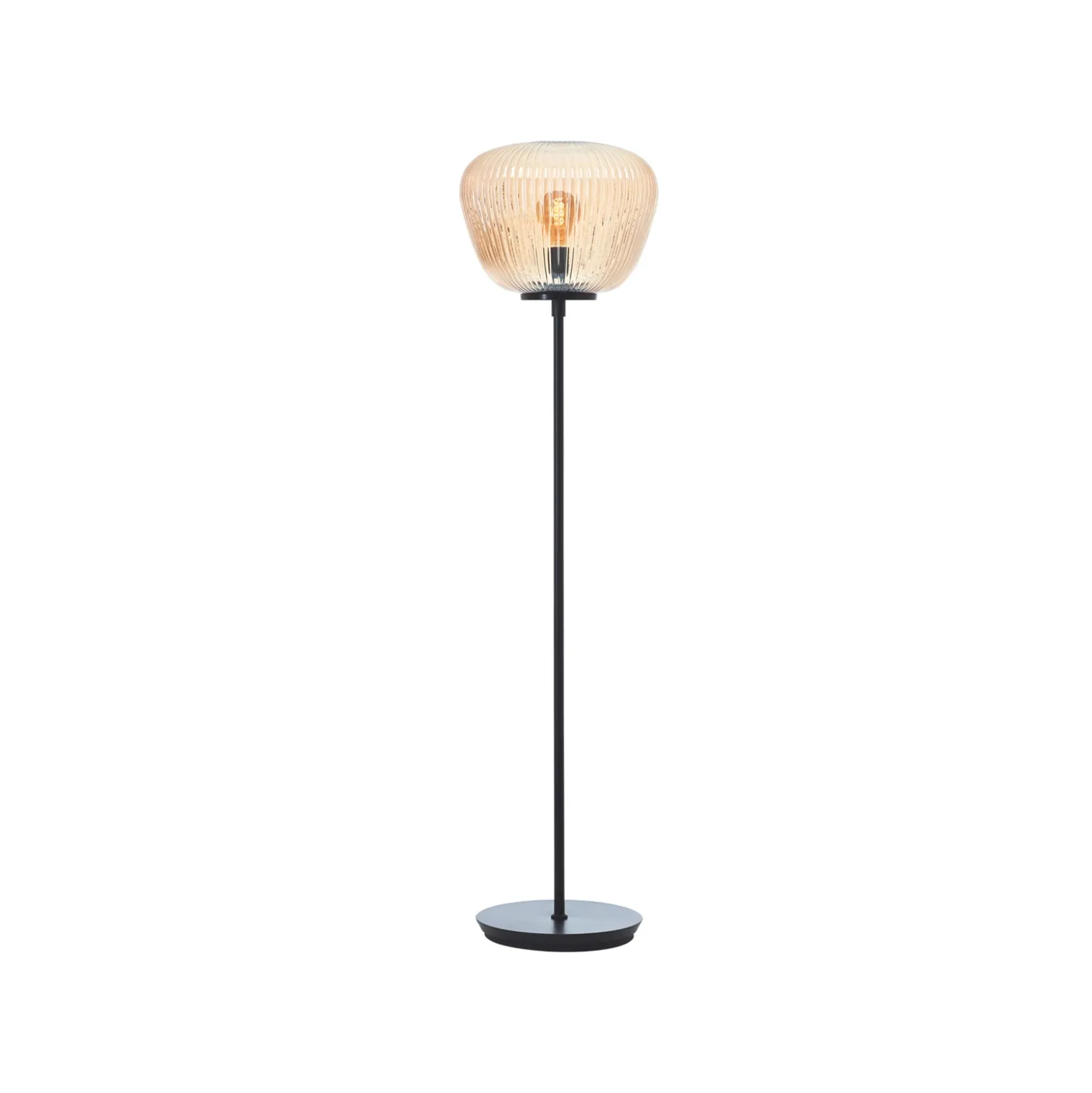 Kaizen lámpara de pie, altura 140 cm, ámbar, cristal