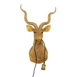 KARE Animal Goat aplique con enchufe, oro