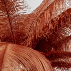KARE Feather Palm lámpara de pie plumas rojo óxido