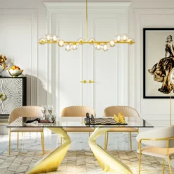 Kare Lámpara colgante Scala Balls, oro