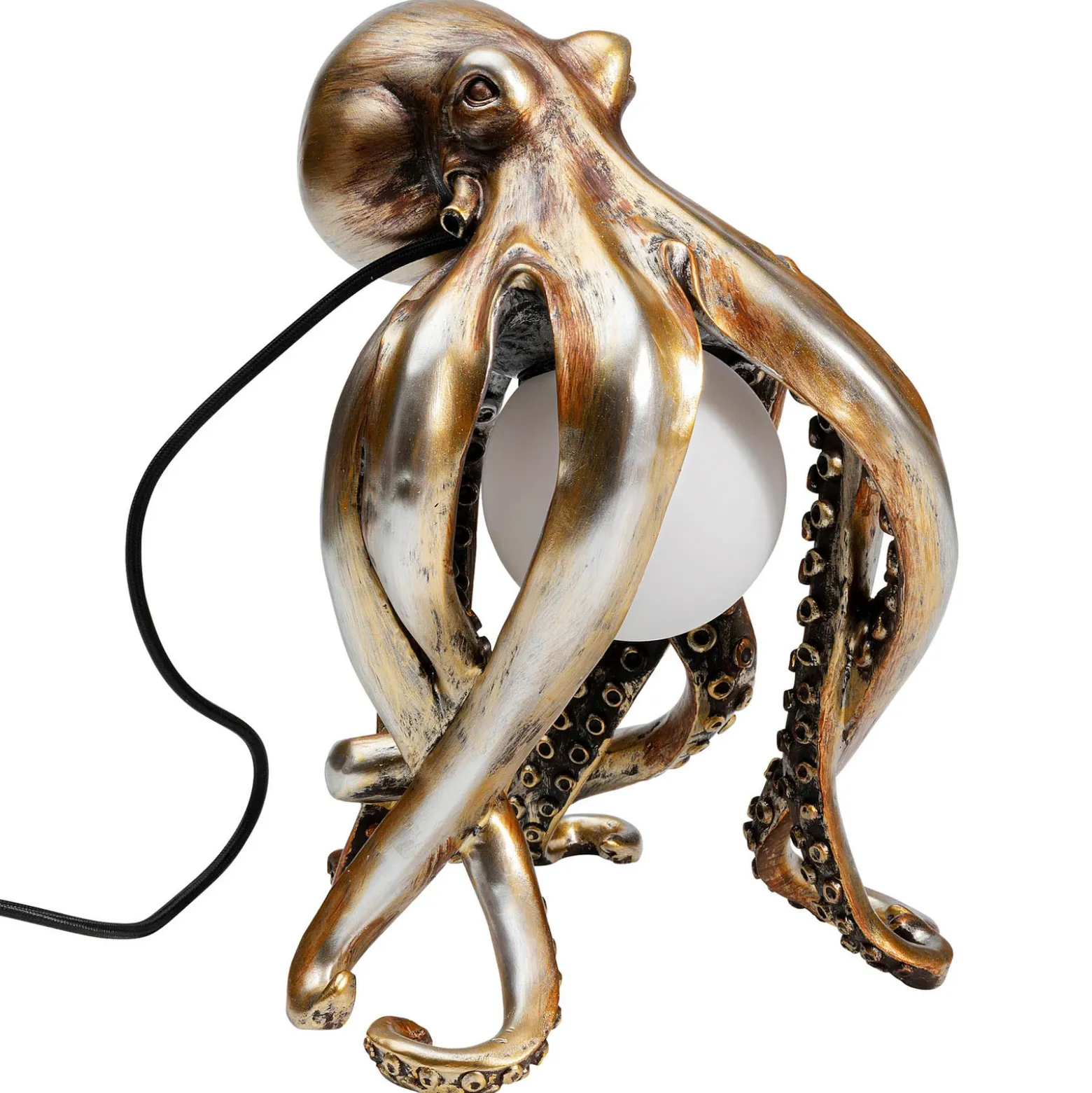 Kare Lámpara de mesa Animal Octopus en oro