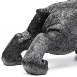 Kare lámpara de mesa Toto, negro, resina sintética, figura de perro