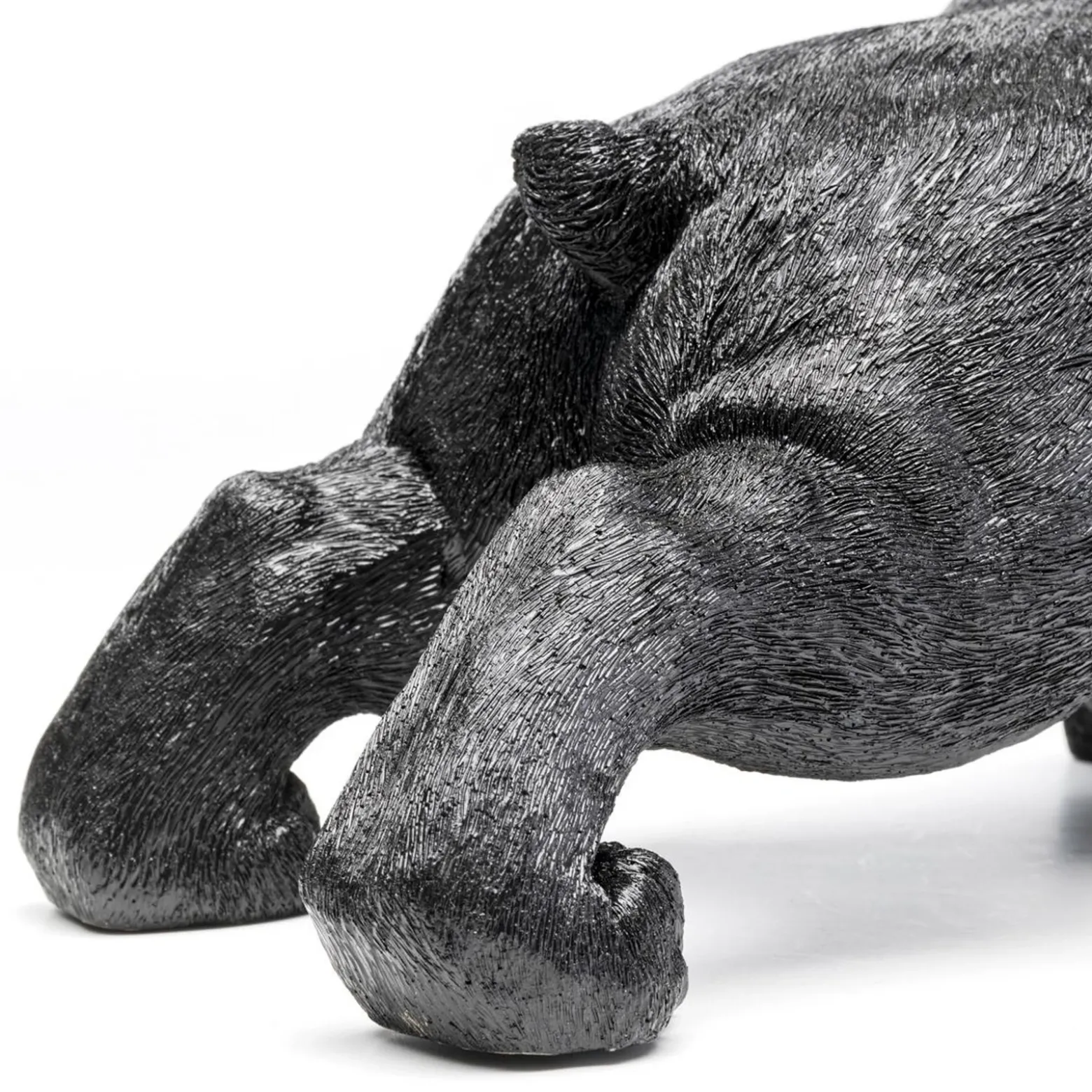 Kare lámpara de mesa Toto, negro, resina sintética, figura de perro