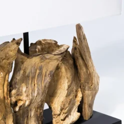 Kare Nature Base de lámpara de mesa vertical de madera flotante