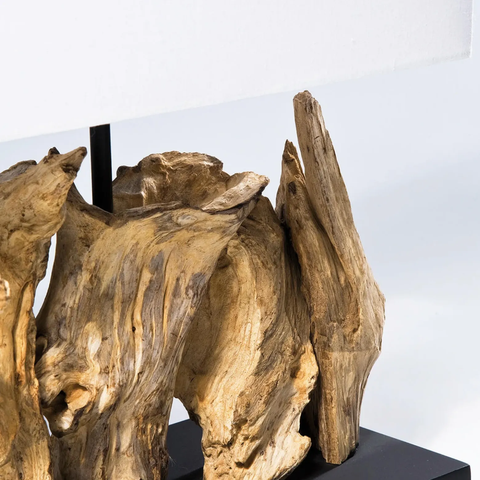 Kare Nature Base de lámpara de mesa vertical de madera flotante