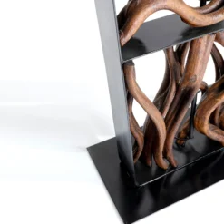 Kare Nature Wave lámpara de pie con madera