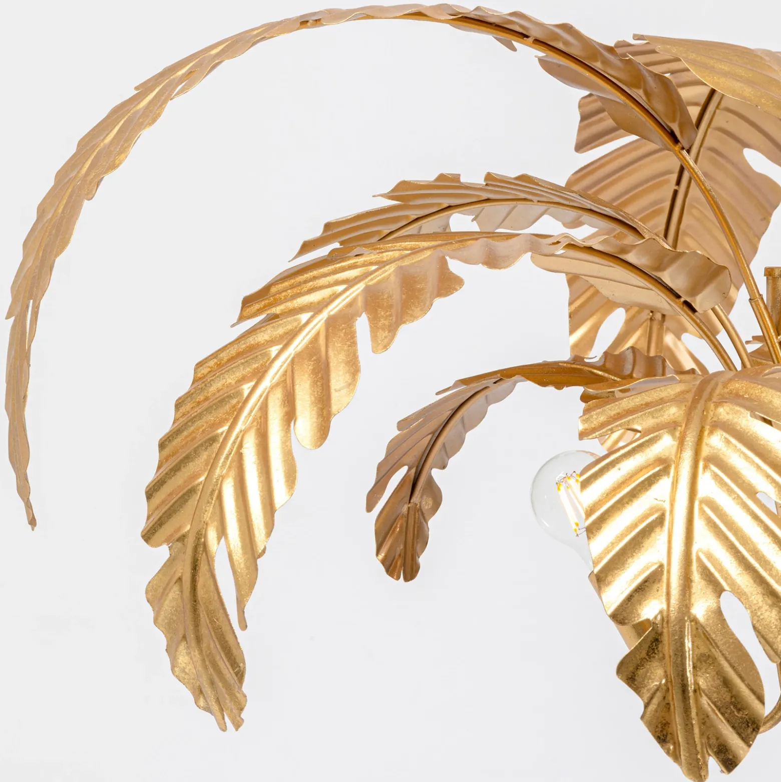 KARE Palmera lámpara de pie, 170 cm alto, latón