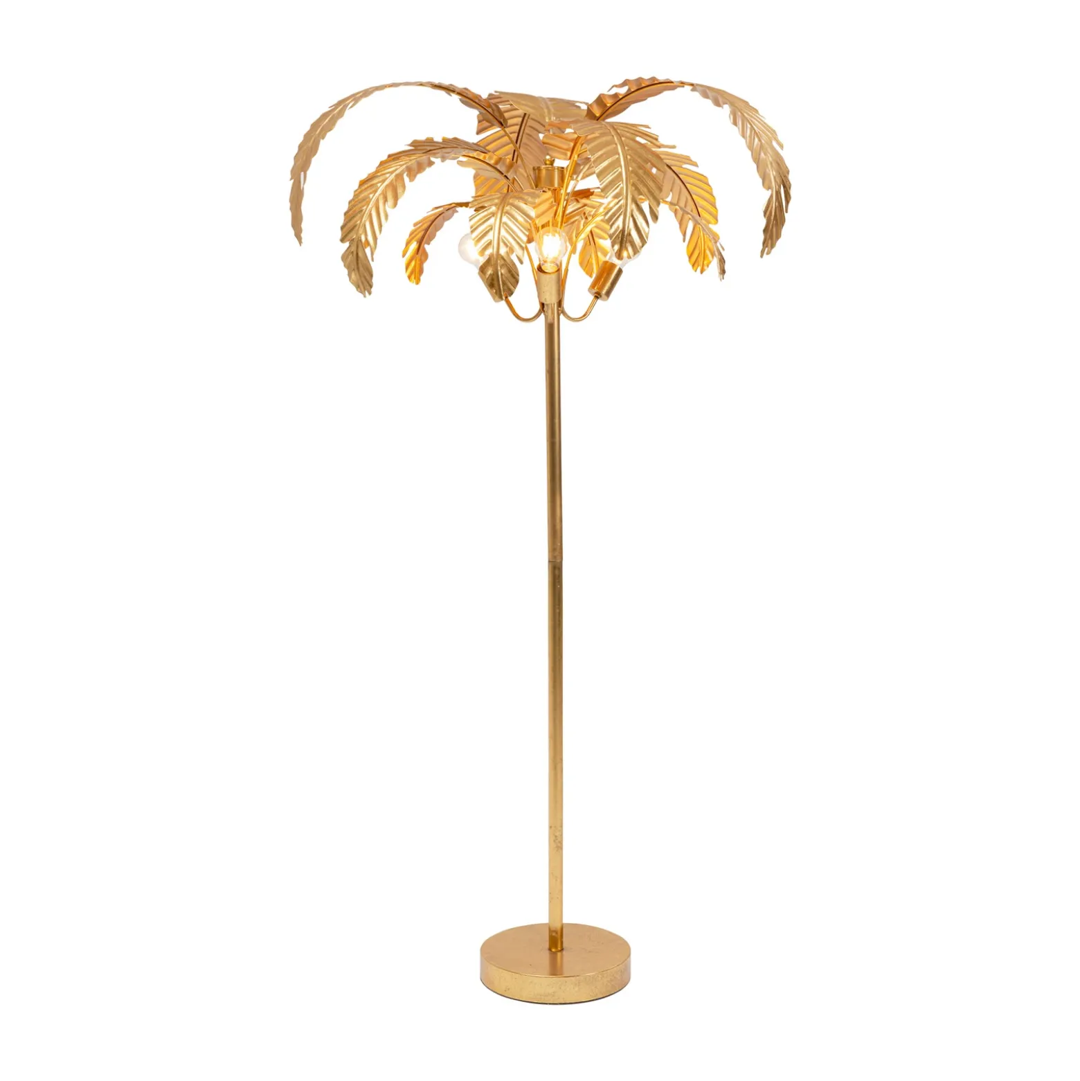 KARE Palmera lámpara de pie, 170 cm alto, latón